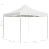 Tente de réception pliable Aluminium 2 x 2 m Blanc