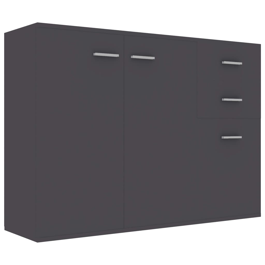 Grey Sideboard 105x30x75 cm Engineered Wood