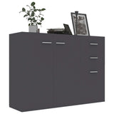 Grey Sideboard 105x30x75 cm Engineered Wood