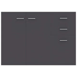 Grey Sideboard 105x30x75 cm Engineered Wood