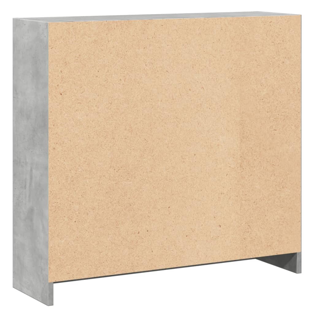 Bibliothèque Gris béton 80x24x75 cm Bois d'ingénierie