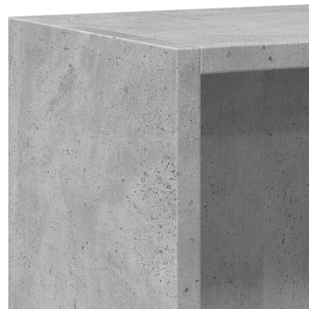 Bibliothèque Gris béton 80x24x75 cm Bois d'ingénierie