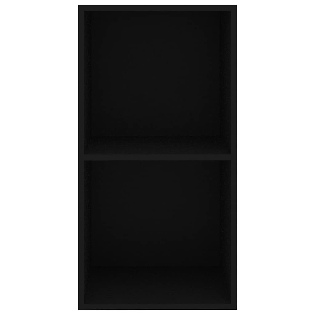 Bibliothèque noir 40x30x76,5 cm bois d'ingénierie