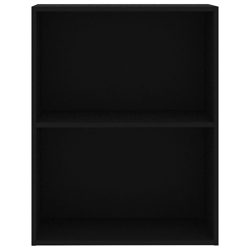 Bibliothèque noir 60x30x76,5 cm bois d'ingénierie