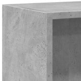 2-Tier Bookcase Concrete Gray Engineered Wood