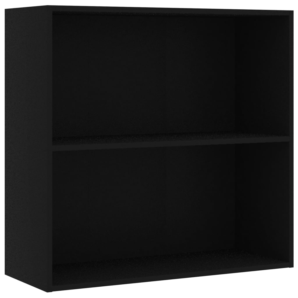 Bibliothèque noir 80x30x76,5 cm bois d'ingénierie