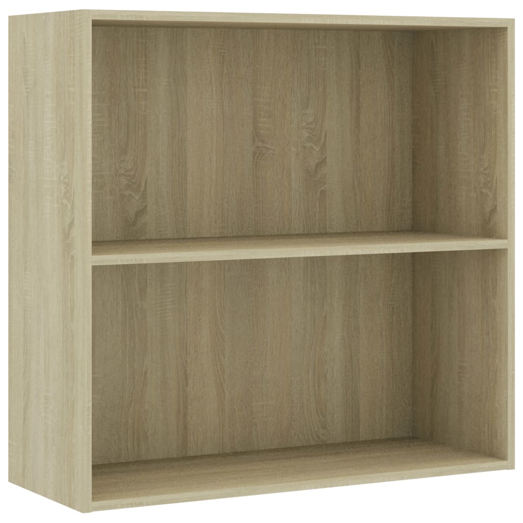 Bibliothèque chêne sonoma 80x30x76,5 cm bois d'ingénierie