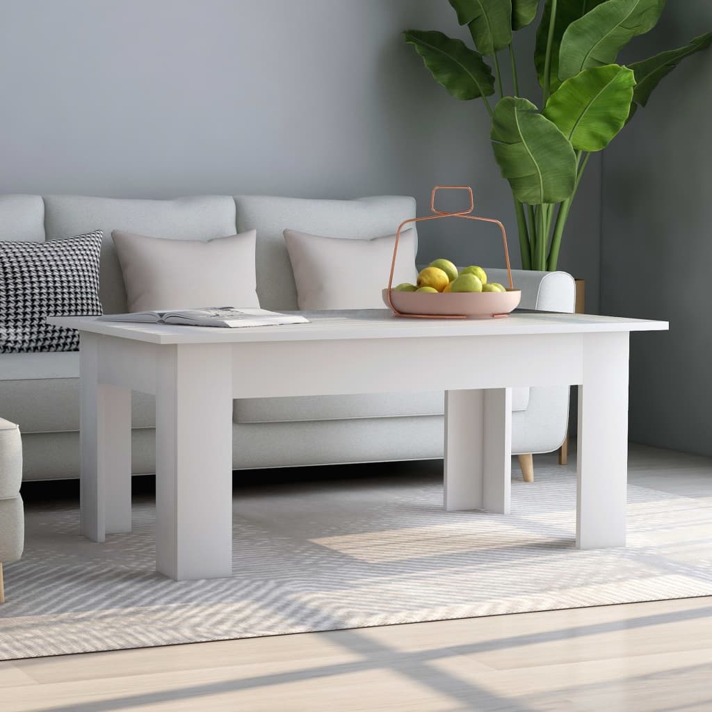 Coffee table White 100x60x42 cm Engineered wood