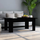 Table basse Noir 100x60x42 cm Bois d’ingénierie