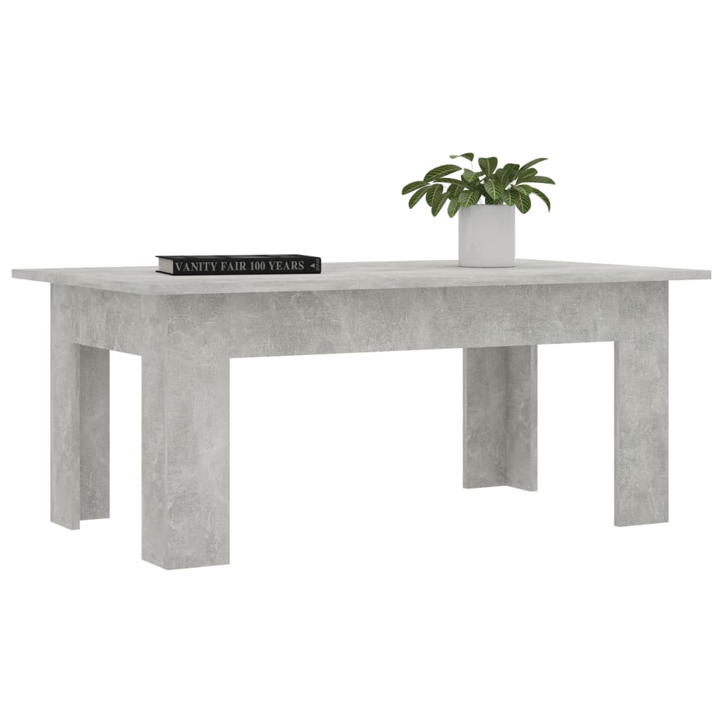 Table basse Gris béton 100x60x42 cm Bois d’ingénierie