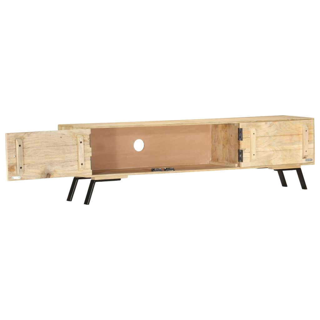 Meuble TV 140x30x40 cm bois de manguier massif