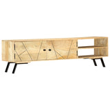 Meuble TV 140x30x40 cm bois de manguier massif