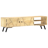 Meuble TV 140x30x40 cm bois de manguier massif