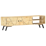 Meuble TV 140x30x40 cm bois de manguier massif