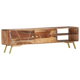 Meuble TV 140x30x40 cm bois massif