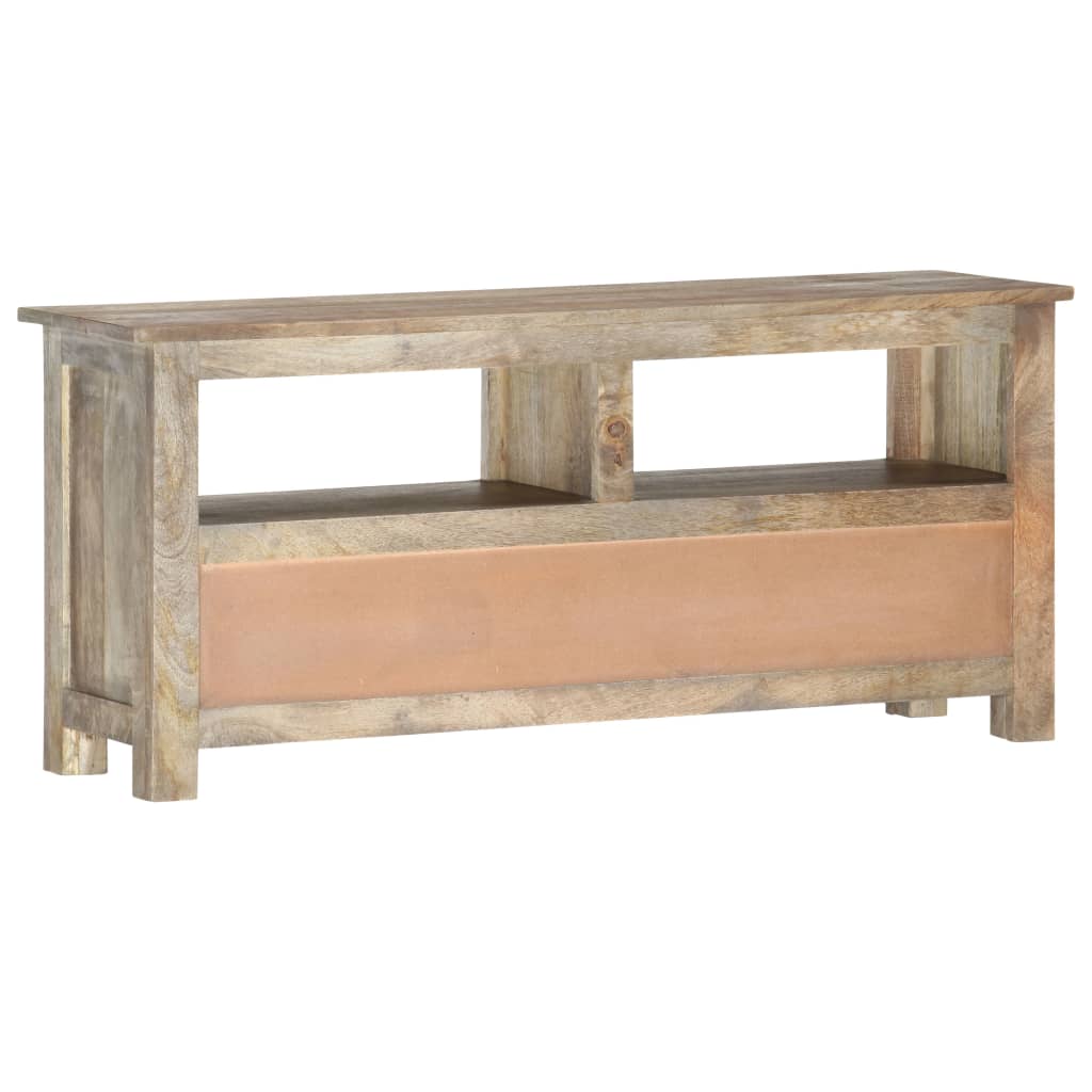 Meuble TV 110x30x50 cm Bois massif de manguier