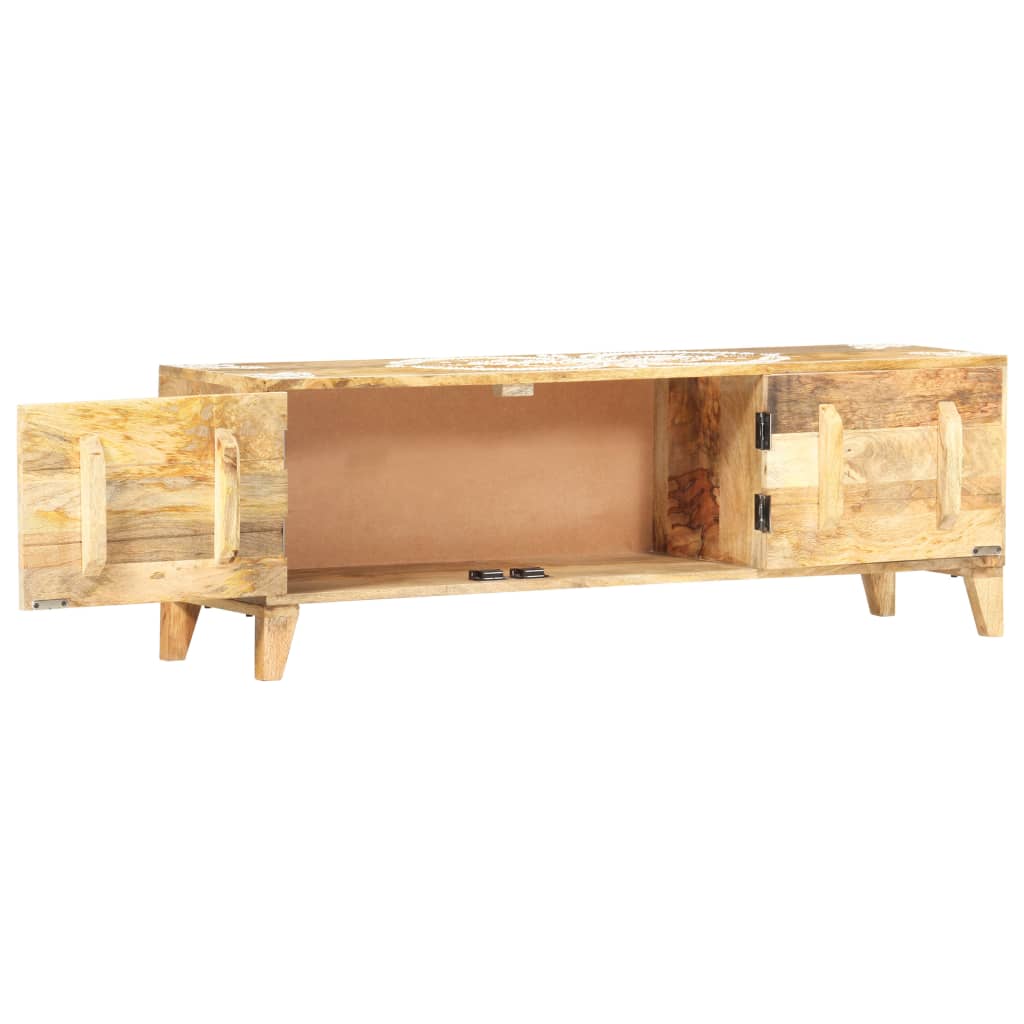 Meuble TV 120x30x40 cm Bois massif de manguier