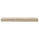 Coussin de plancher de palette Coton 120x40x7 cm Beige