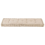 Coussin de plancher de palette Coton 120x40x7 cm Beige