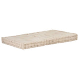 Palettenbodenkissen Baumwolle 120x80x10 cm Beige