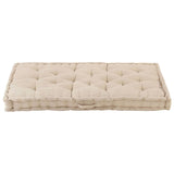 Palettenbodenkissen Baumwolle 120x80x10 cm Beige