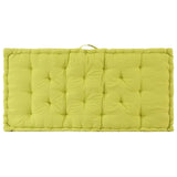 Coussin de plancher de palette Coton 120x80x10 cm Vert