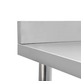 Table de travail de cuisine avec dosseret 100x60x93 cm Inox