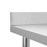 Table de travail de cuisine avec dosseret 120x60x93 cm Inox