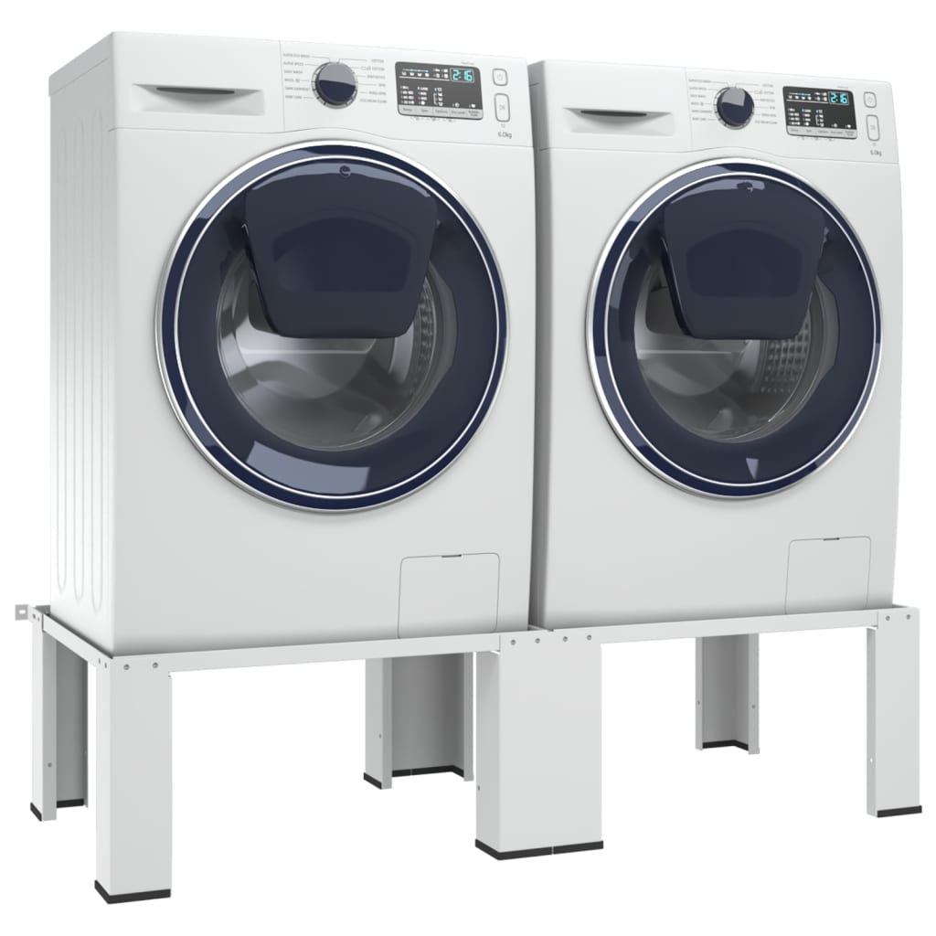 Socle double pour lave-linge et sèche-linge Blanc