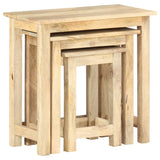 Tables gigognes 3 pcs Bois solide de manguier