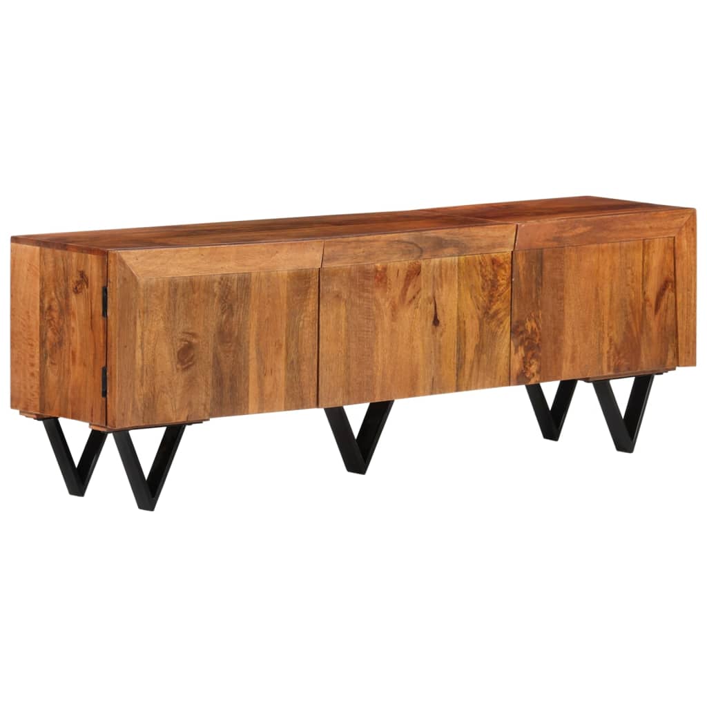 Meuble TV 140x30x46 cm Bois massif de manguier