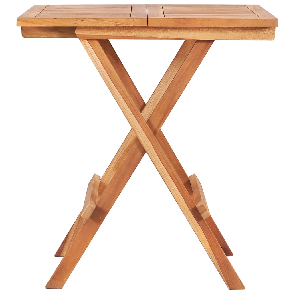 Table de bistro pliable 60x60x65 cm Bois de teck solide