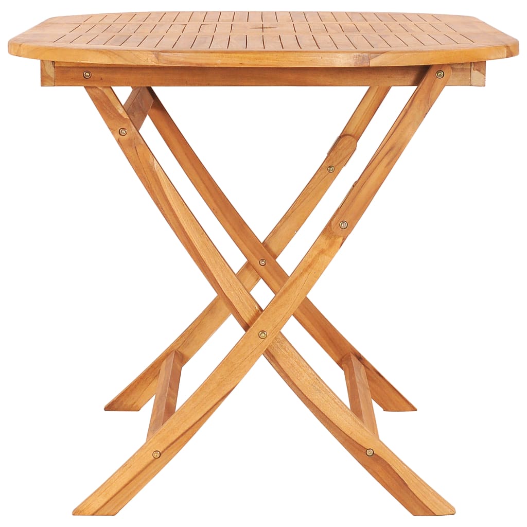 Table pliable de jardin 160x80x75 cm Bois de teck solide