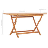 Table pliable de jardin 160x80x75 cm Bois de teck solide