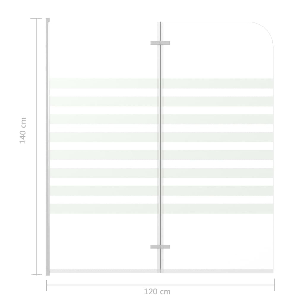 Enclos de bain 120x140 cm Verre trempé Rayures