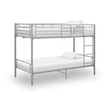 Lit superposé sans matelas gris métal 90x200 cm