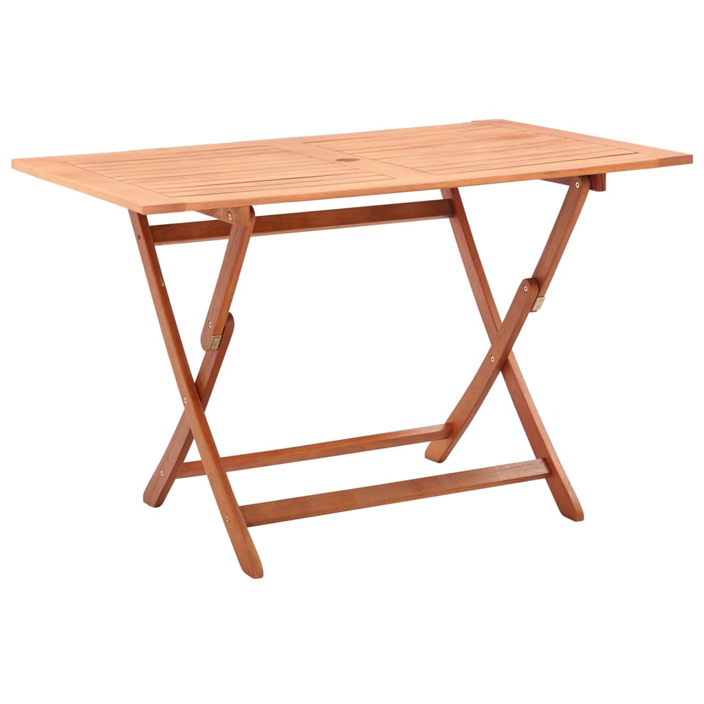 Table pliable de jardin 120x70x75 cm Bois d'eucalyptus solide