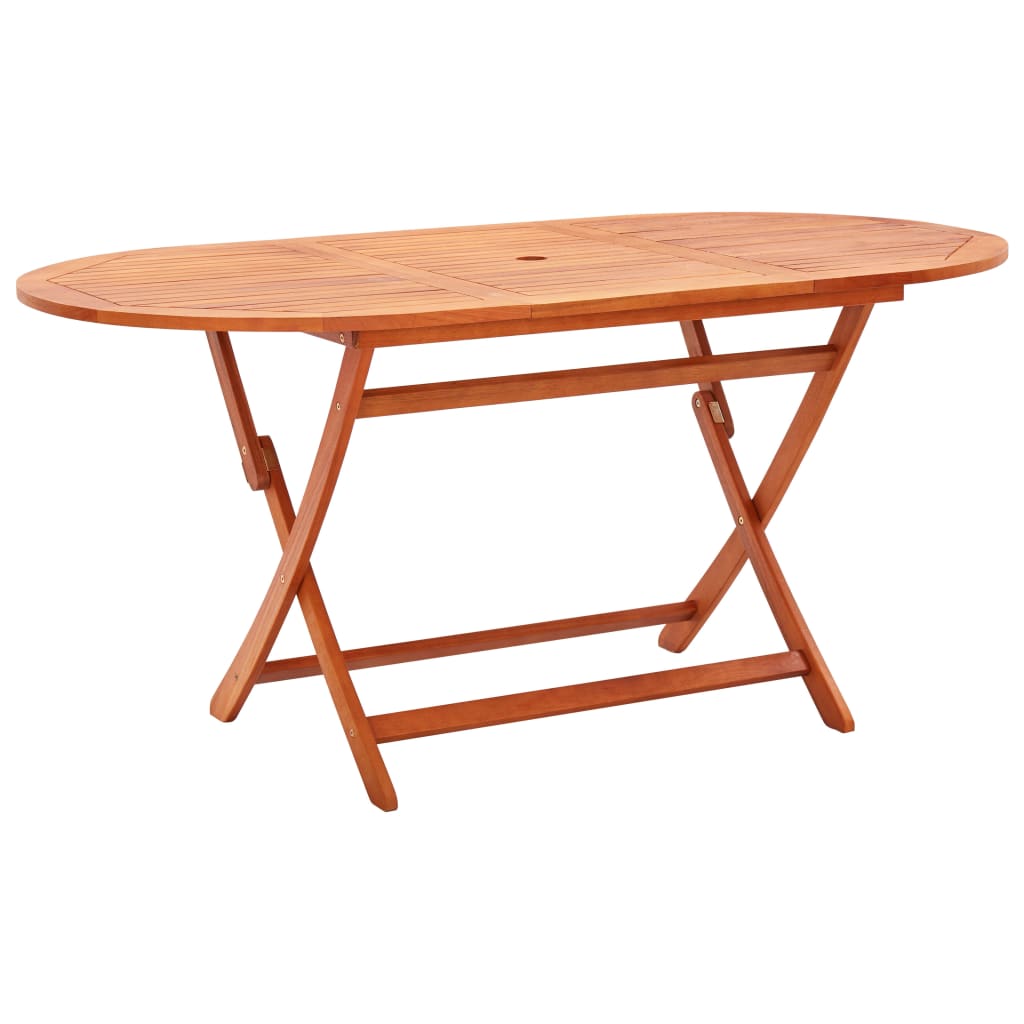 Table de jardin pliable 160x85x74 cm Bois d'eucalyptus solide