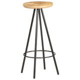 Tabourets de bar lot de 4 bois de manguier brut