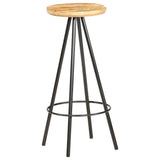 Tabourets de bar lot de 4 bois de manguier brut