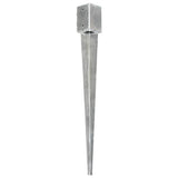 Ground stakes 12 pcs Silver 9x9x90 cm Galvanized steel