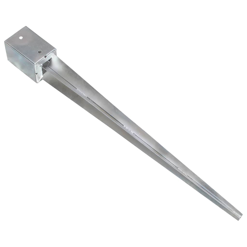 Ground stakes 12 pcs Silver 9x9x90 cm Galvanized steel