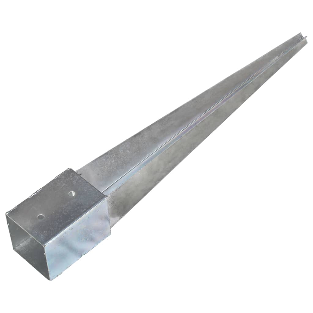 Ground stakes 2 pcs Silver 10x10x76 cm Galvanized steel