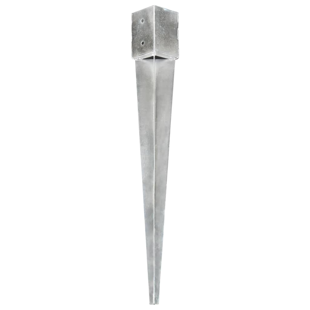 Ground stakes 12 pcs Silver 10x10x91 cm Galvanized steel