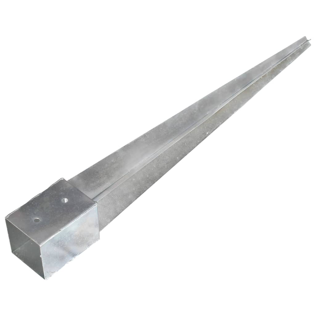 Ground stakes 12 pcs Silver 10x10x91 cm Galvanized steel