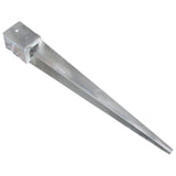 Ground stakes 12 pcs Silver 10x10x91 cm Galvanized steel