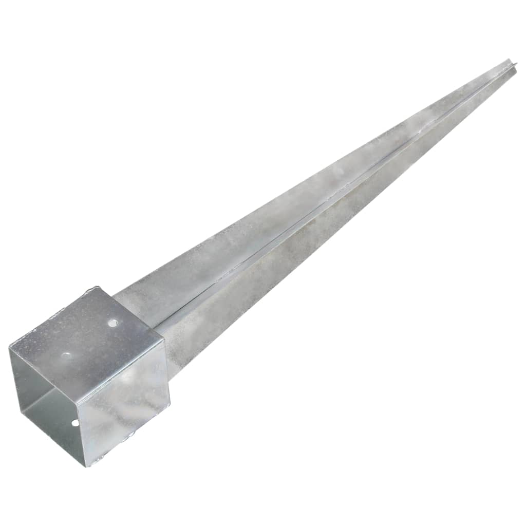 Ground stakes 6 pcs Silver 12x12x89 cm Galvanized steel