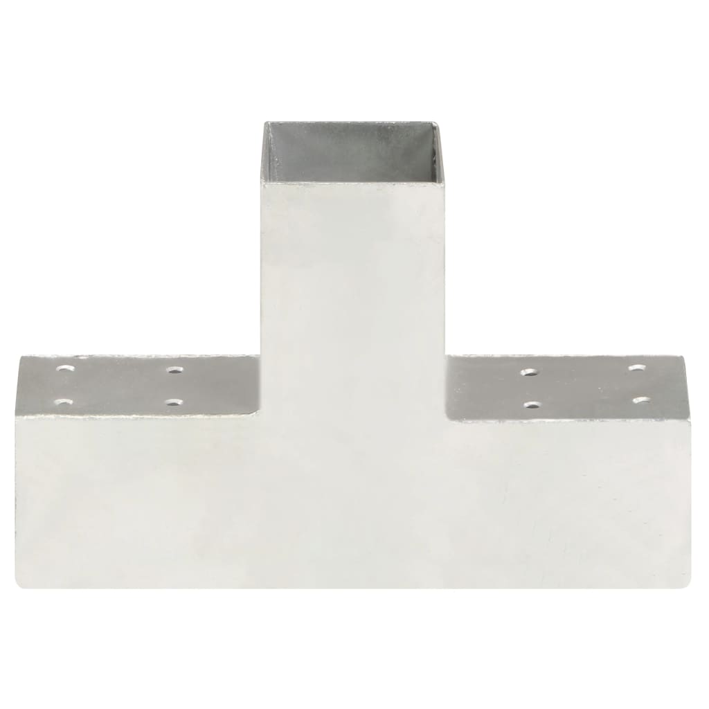 Post connector T shape Galvanized metal 71x71 mm