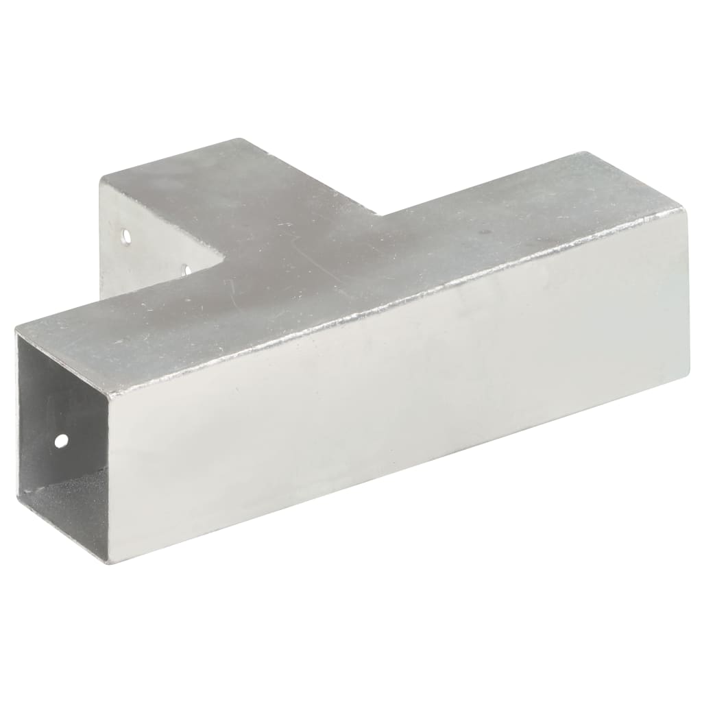 Post connector T shape Galvanized metal 71x71 mm