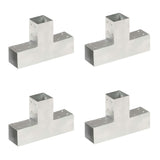 Post Connectors 4 pcs T Shape Galvanized Metal 71x71 mm